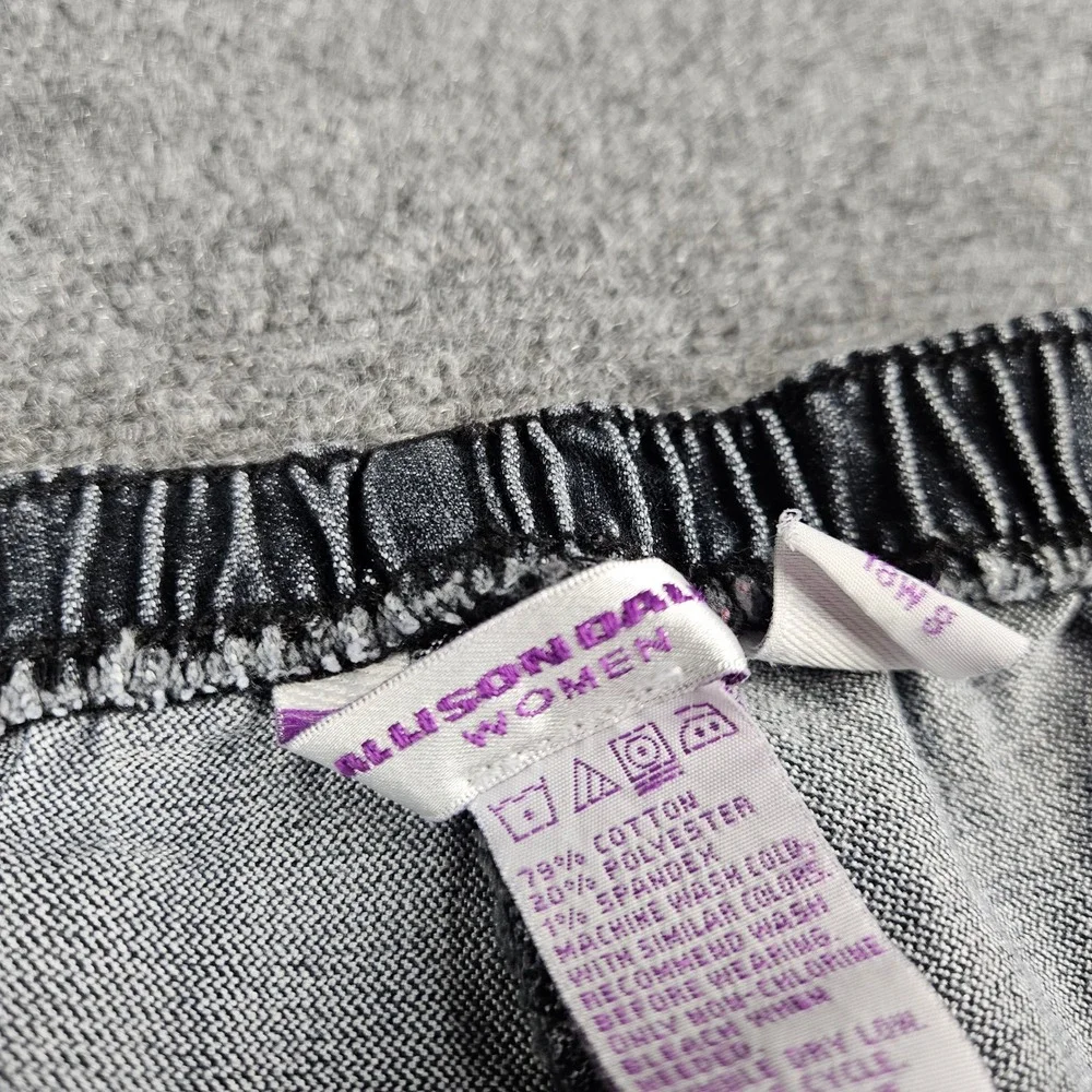 Allison Daley Women Black Denim Elastic Waist‎ Pull On Pants Straight Leg 18W S